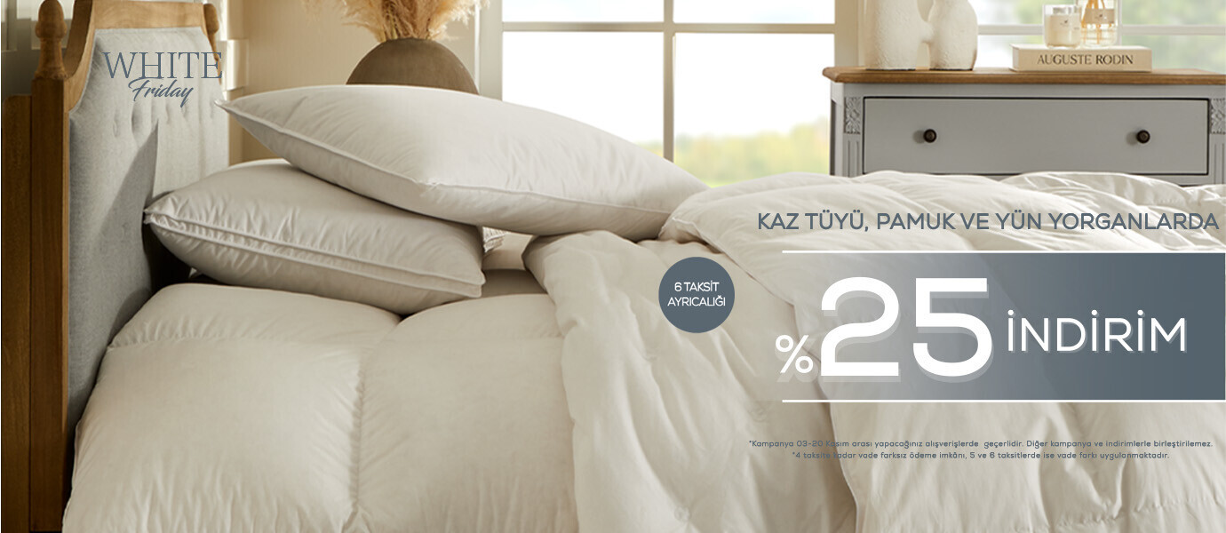 Yorgan %25 indirim