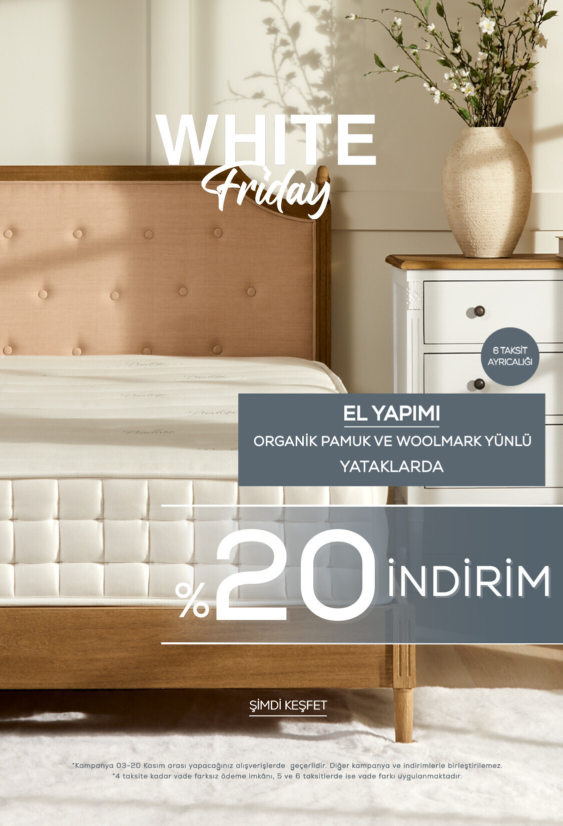Yatak %20 İndirim