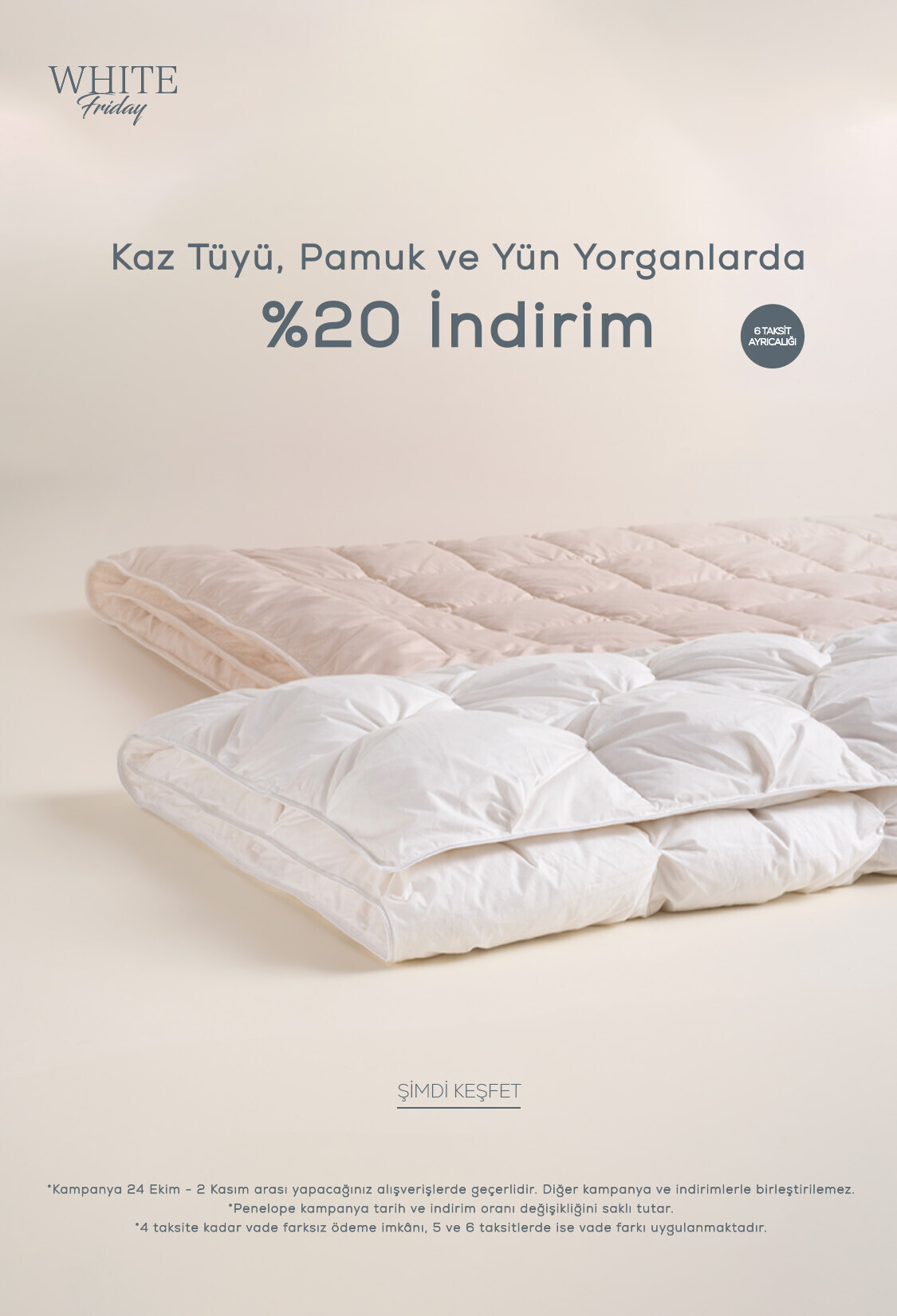 Doğal Dolgulu Yorganlarda Net %20 İndirim