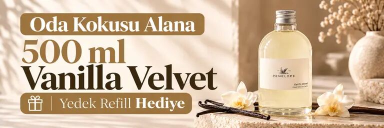 Çubuklu Oda Kokusu Alana 500 ml Vanilla Velvet Refill Hediye