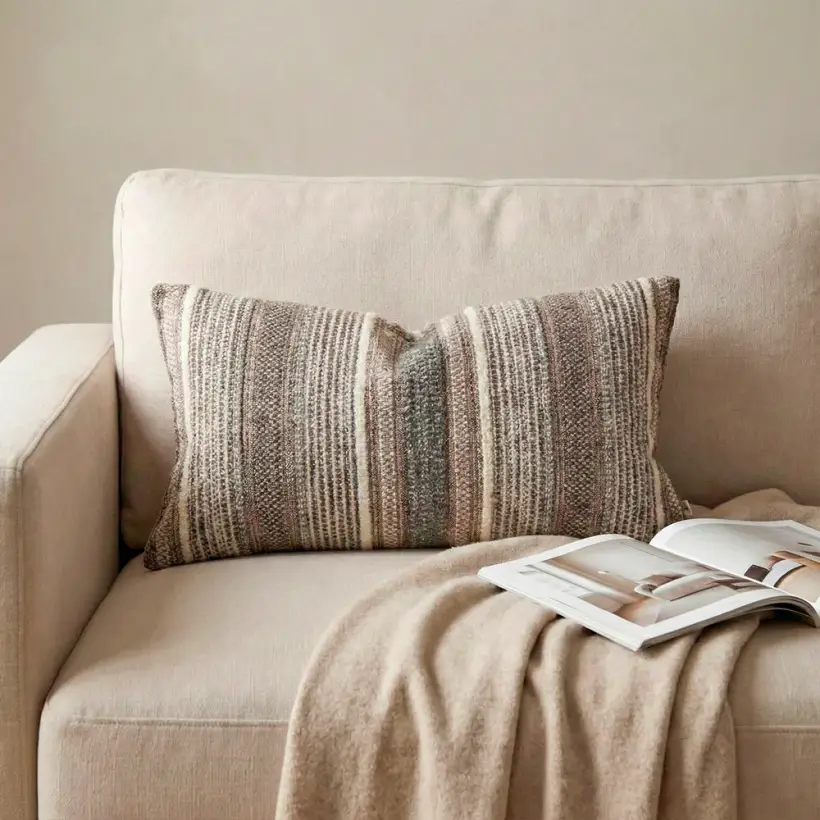 Aven Kırlent Kılıfı 35x70 cm Bej-Gri - 