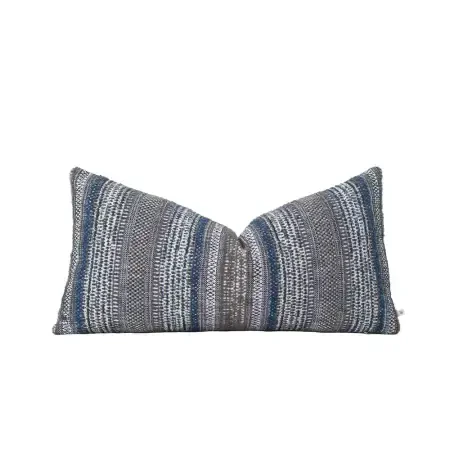 Aven Kırlent Kılıfı 35x70 cm Lacivert- Gri - 1