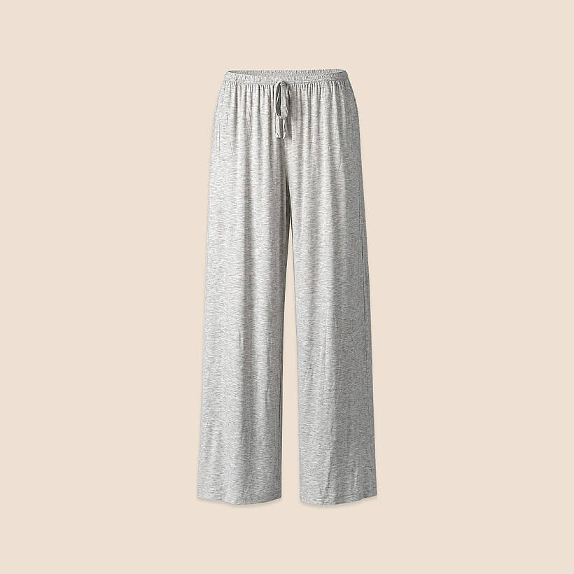 Oversize Pantolon Gri Melanj - Baily Serisi - 