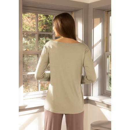 Kadın Uzun Kollu Tişört XL Çağla Yeşili - Baily Koleksiyonu - Penelope (1)
