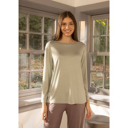 Kadın Uzun Kollu Tişört XL Çağla Yeşili - Baily Koleksiyonu - 3