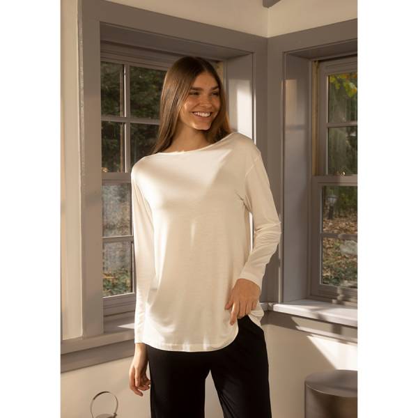 Kadın Uzun Kollu Tişört S Ekru - Baily Koleksiyonu - Penelope
