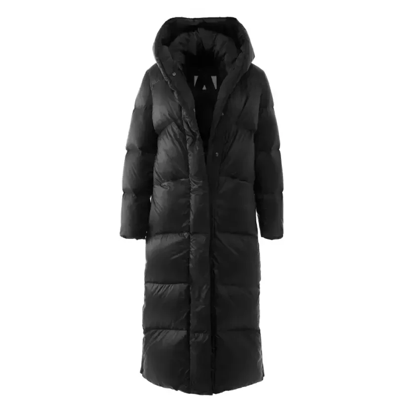 %100 Kaz Tüyü Boreal Kadın Uzun Mont - Siyah/XXL - PENELOPE