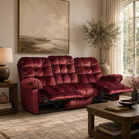 Brosmer 3'lü Kanepe ve TV Koltuğu Bordo - Best Home Furnishings - 3