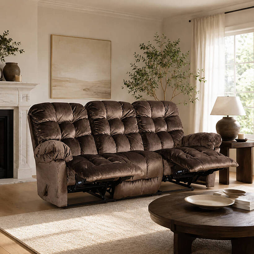 Brosmer 3'lü Kanepe ve TV Koltuğu Kahverengi - Best Home Furnishings - 