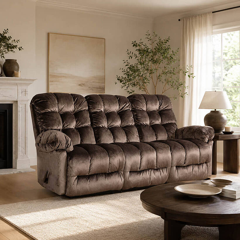 Brosmer 3'lü Kanepe ve TV Koltuğu Kahverengi - Best Home Furnishings - 