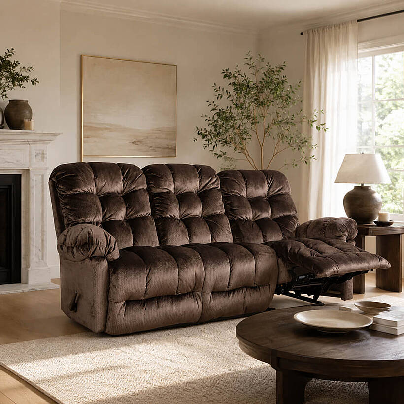 Brosmer 3'lü Kanepe ve TV Koltuğu Kahverengi - Best Home Furnishings - 