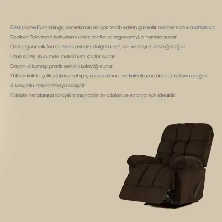 Brosmer Kahverengi TV Koltuğu - Best Home Furnishings - Penelope