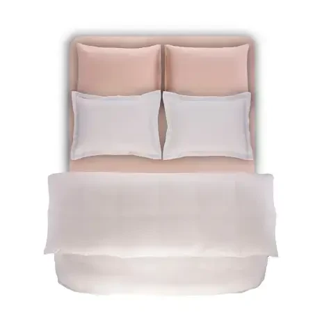 %100 TENCEL™ Lastikli Çarşaf Seti 160x200 cm Pudra - Celine Serisi - 5