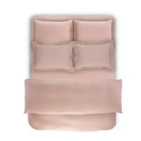 %100 TENCEL™ Lastikli Çarşaf Seti 180x200 cm Pudra - Celine Serisi - 5