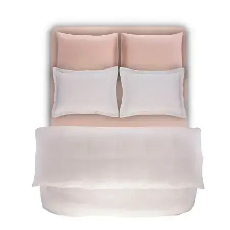 %100 TENCEL™ Lastikli Çarşaf Seti 200x200 cm Pudra - Celine Serisi - 3