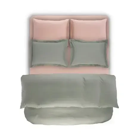 %100 TENCEL™ Lastikli Çarşaf Seti 200x200 cm Pudra - Celine Serisi - 4