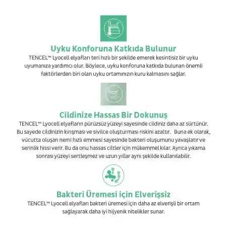 %100 TENCEL™ Lastikli Çarşaf Seti 200x200 cm Pudra - Celine Serisi - 7