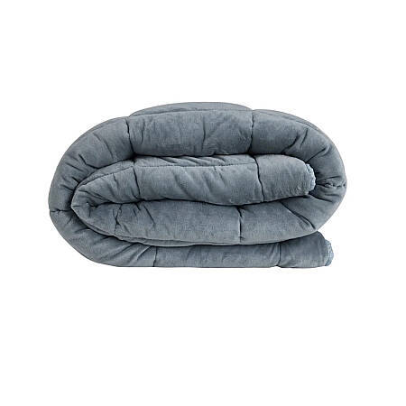 Çift Taraflı Welsoft Comforter Yorgan Seti Mavi - Dormio Soft Bloom Serisi - 15