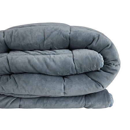 Çift Taraflı Welsoft Comforter Yorgan Seti Mavi - Dormio Soft Bloom Serisi - 16