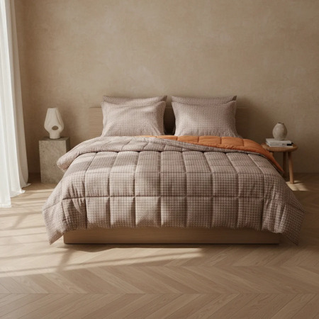 Çift Taraflı Welsoft Comforter Yorgan Seti Turuncu - Dormio Soft Trigo Serisi - 4