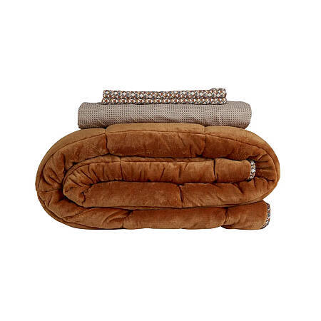 Çift Taraflı Welsoft Comforter Yorgan Seti Turuncu - Dormio Soft Trigo Serisi - 9