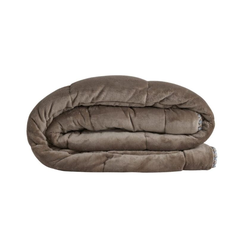 Çift Taraflı Welsoft Comforter Yorgan Seti Vizon - Dormio Soft Trigo Serisi - 