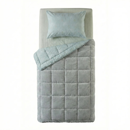 Çift Taraflı Welsoft Comforter Yorgan Seti Yeşil - Dormio Soft Bloom Serisi - 5