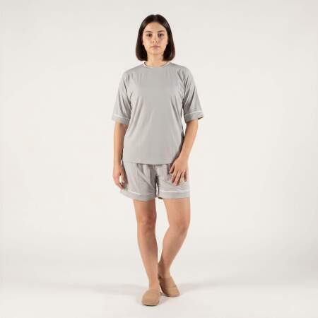 Cooling Jersey Kadın Pijama Takımı - Gri - 2
