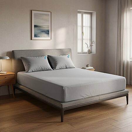 Cooling Sheet Gri Çift Kişilik Lastikli Çarşaf Seti - 1