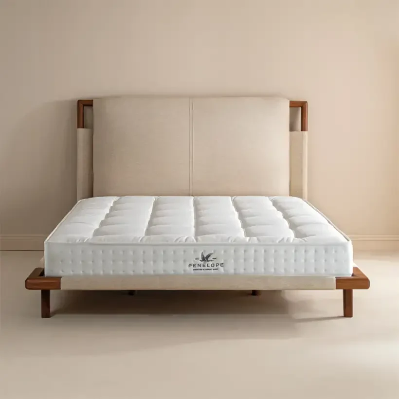 Doğal Pamuk, 1000 Count Pocket Yay Sistemli, El Yapımı Yatak 160x200 cm - Pure White - Penelope
