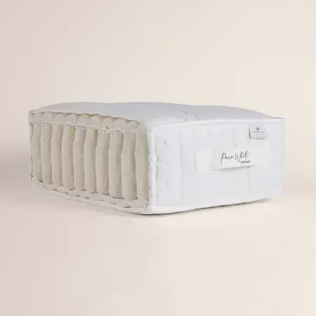 Doğal Pamuk, 1000 Count Pocket Yay Sistemli, El Yapımı Yatak 200x200 cm - Pure White - 6