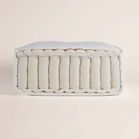 Doğal Pamuk, 1000 Count Pocket Yay Sistemli, El Yapımı Yatak 90x200 cm - Pure White - 5