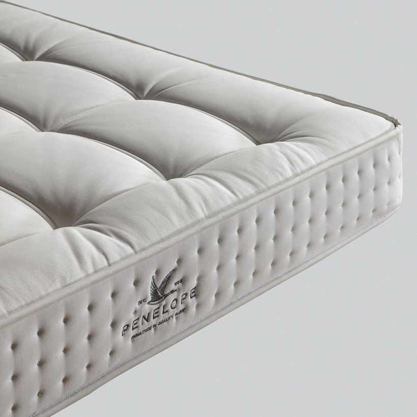 Doğal Pamuk, 1.000 Count Pocket Yay Sistemli, El Yapımı Yatak - Pure White - 