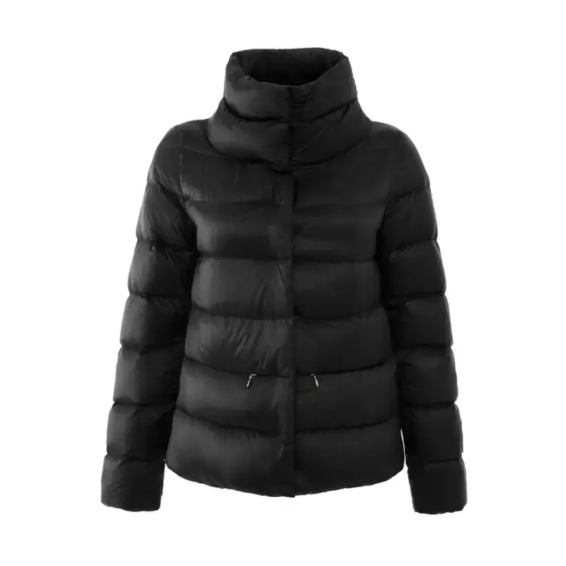 %100 Kaz Tüyü Fiora Kadın Kısa Mont - Siyah /XL - PENELOPE