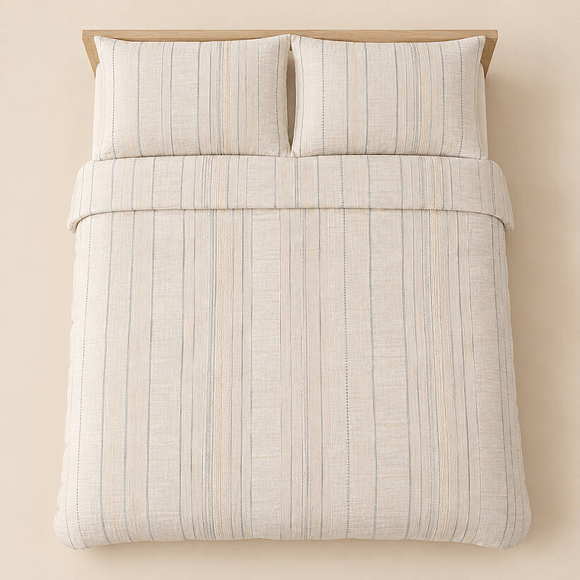 Folia Nevresim Takımı - Natural Indigo - 
