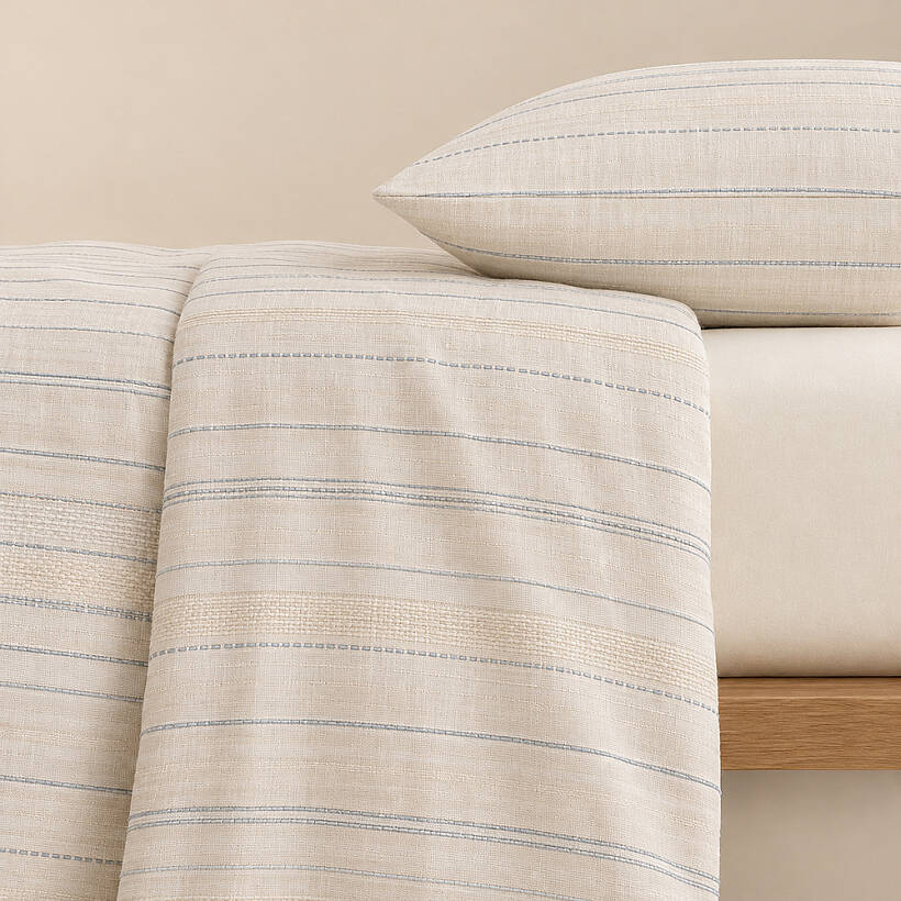 Folia Nevresim Takımı - Natural Indigo - 