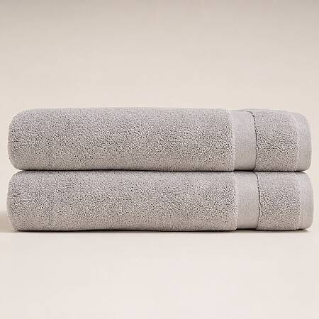 İkili Avantajlı Set - Noa Gri Banyo Havlusu 100x150 cm - 1