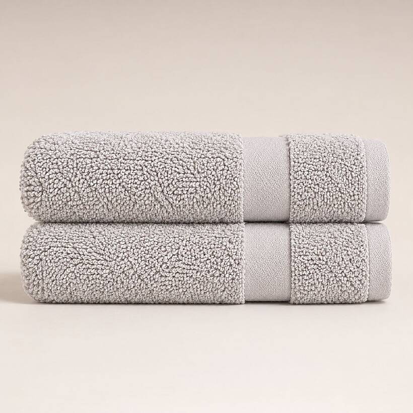 İkili Avantajlı Set - Noa Gri El Havlusu 30x50 cm - 