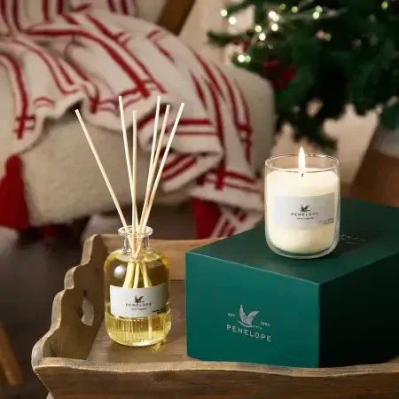 Yılbaşı Jasmine Bloom Kutulu Hediye Seti (Oda Kokusu & Mum) - 1