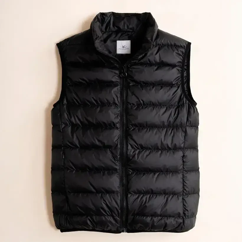 %100 Kaz Tüyü Yelek Siyah M - Rita Koleksiyonu - Penelope