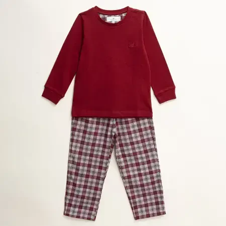 Kız Çocuk Pijama Takımı 3-4 Yaş Bordo - Penelope