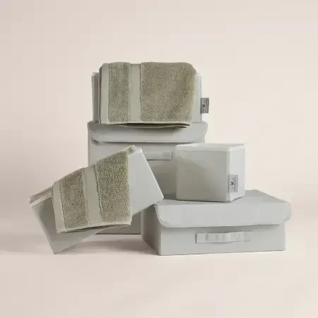 Kumaş Kapaklı Kutu 30x23x11 cm - 6