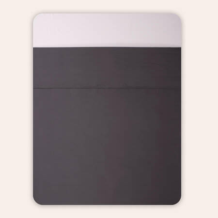%100 Pamuk Saten Nevresim Seti 160x220 cm Antrasit - Lia Serisi - 5