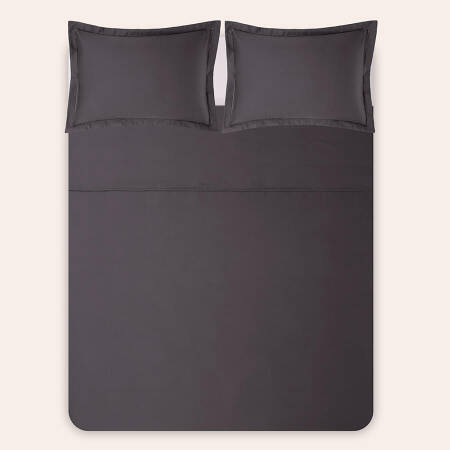 %100 Pamuk Saten Nevresim Seti 200x220 cm Antrasit - Lia Serisi - 3