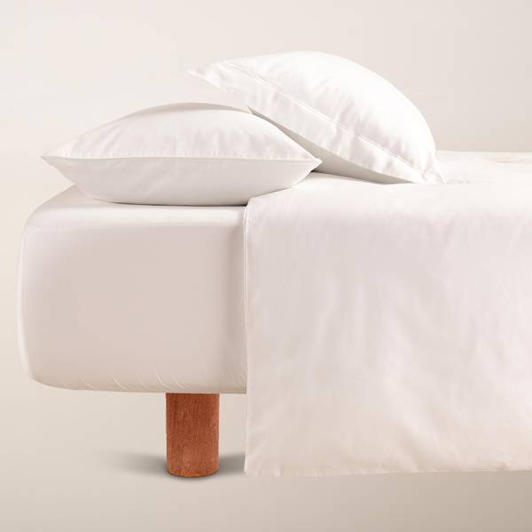 %100 Pamuk Saten Nevresim Seti 160x220 cm Beyaz - Lia Serisi - Penelope