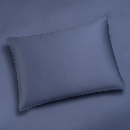 %100 Pamuk Saten 2'li Yastık Kılıfı Lacivert 50x70 cm - Lia Serisi - 3