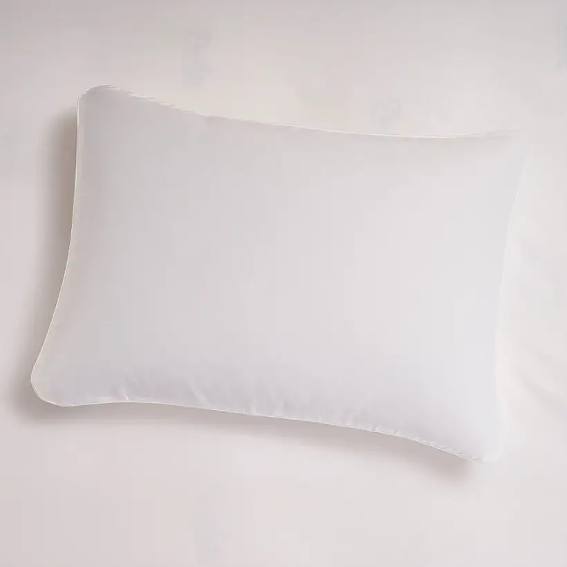 %100 Pamuk Saten 2'li Yastık Kılıfı Beyaz 50x90 cm - Lia Serisi - 