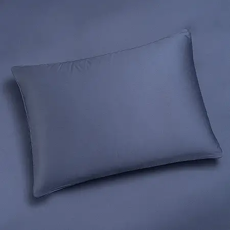 %100 Pamuk Saten 2'li Yastık Kılıfı Lacivert 50x90 cm - Lia Serisi - 3