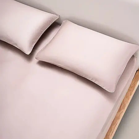 %100 Pamuk Saten 2'li Yastık Kılıfı Taş Rengi 50x90 cm - Lia Serisi - 2