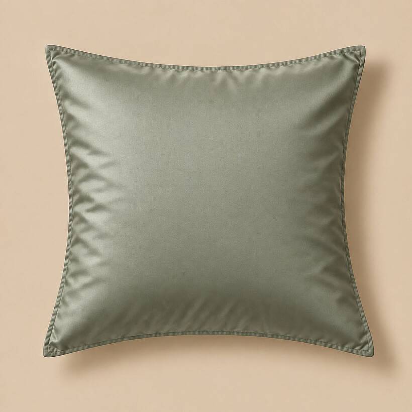 %100 Pamuk Saten 2'li Yastık Kılıfı 70x70 cm Sage - Lia Serisi - 